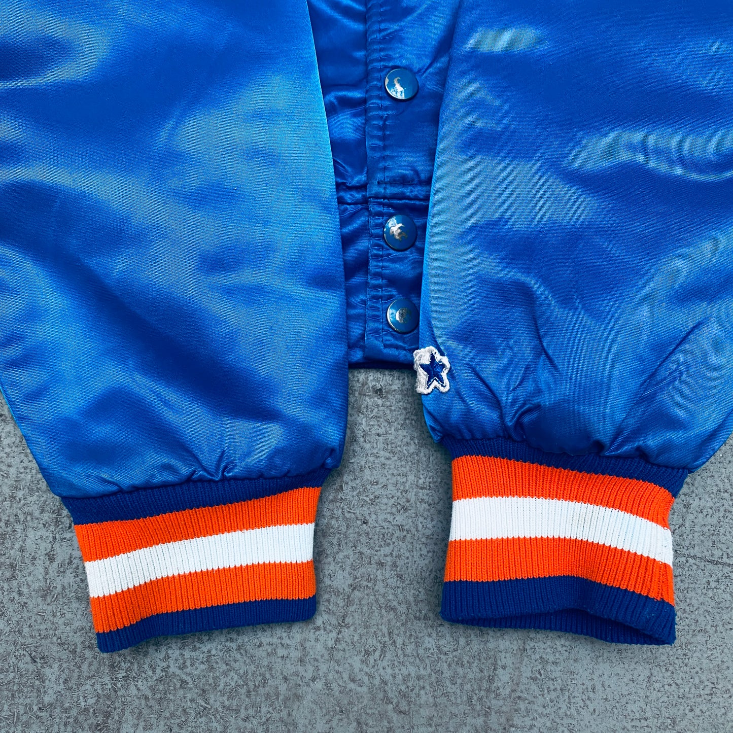 New York Knicks: 1980's Satin NBA Authentics Starter Bomber Jacket (S)