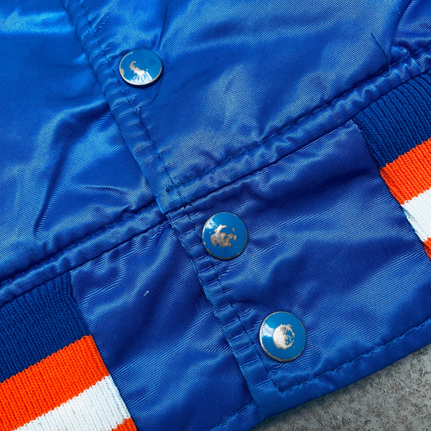 New York Knicks: 1980's Satin NBA Authentics Starter Bomber Jacket (S)