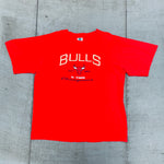 Chicago Bulls: 1997 5 Time Champions Embroidered Spellout Tee (L/XL)