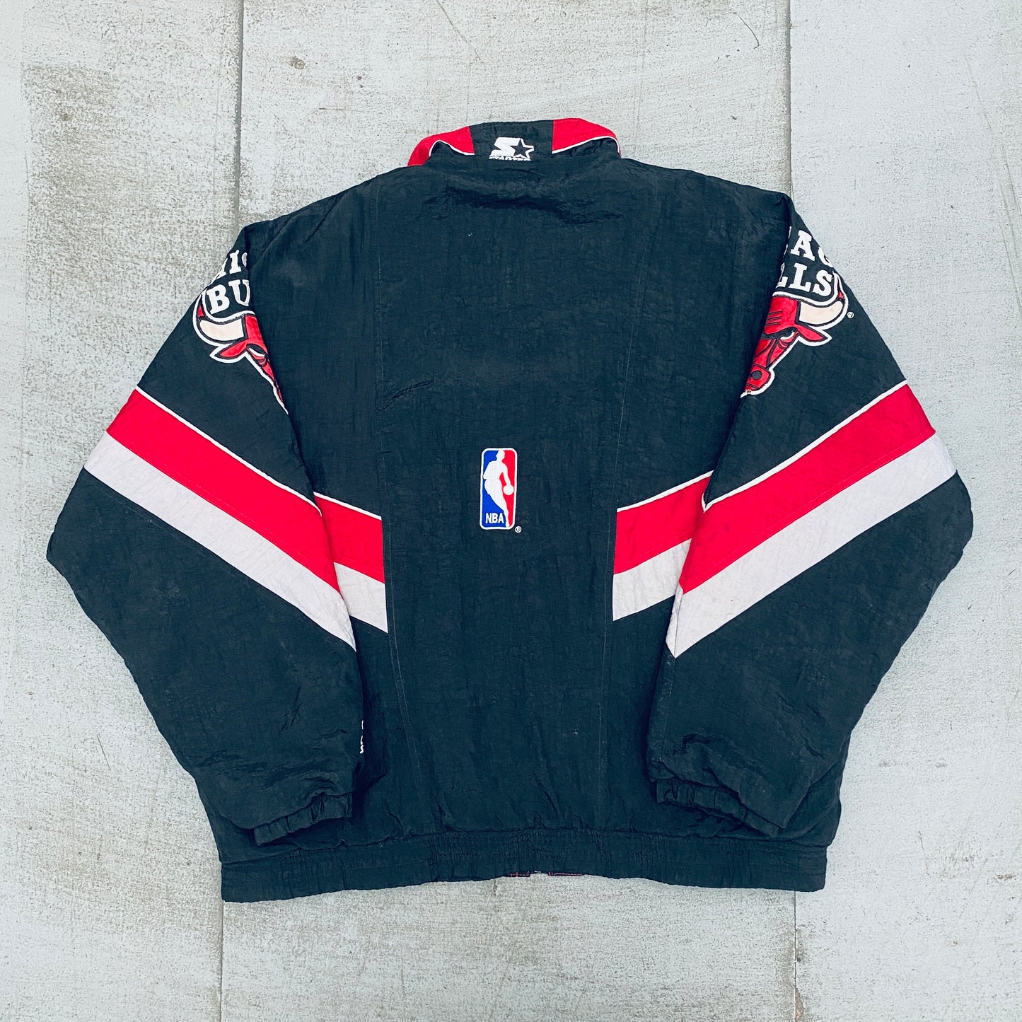 Chicago Bulls: 1990's NBA Authentics Fullzip Starter Chevron Jacket (XL)