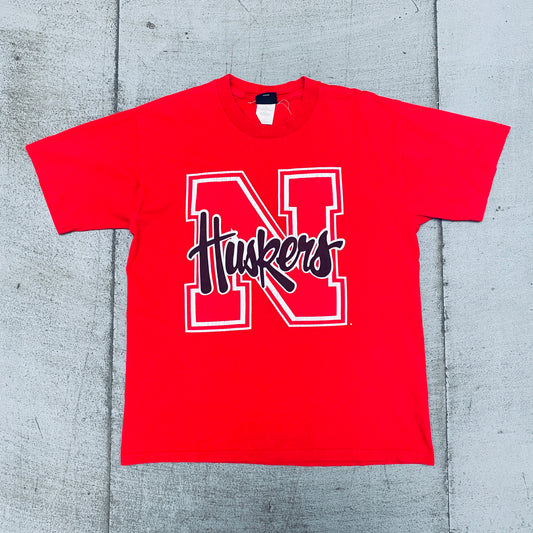 Nebraska Cornhuskers: 1990's Big Logo Graphic Tee (M)