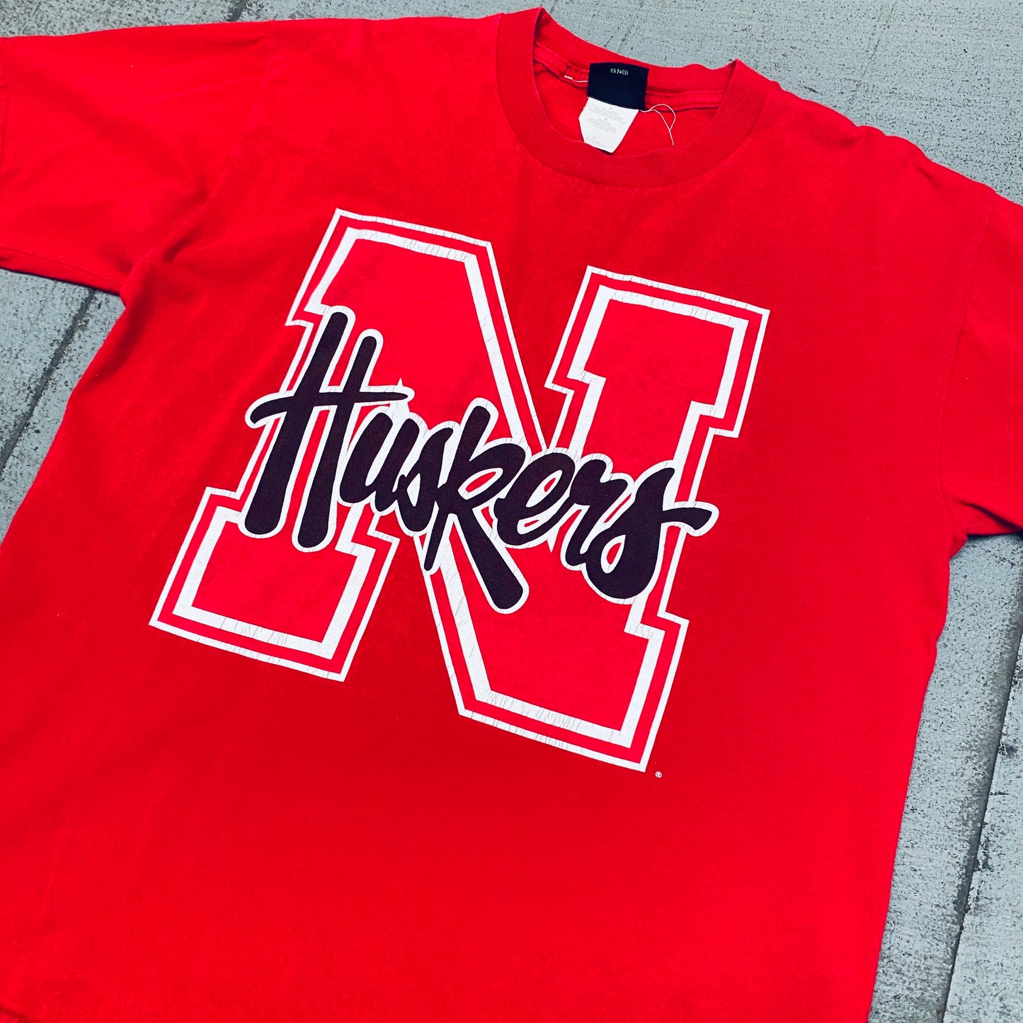 Nebraska Cornhuskers: 1990's Big Logo Graphic Tee (M)