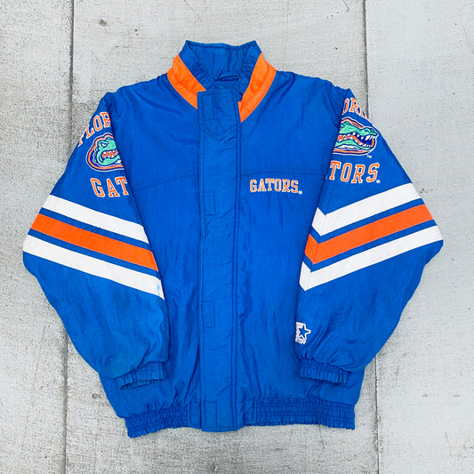 Florida Gators: 1990's Reverse Spellout Fullzip Starter Chevron Jacket (S/M)