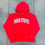 THE Ohio State Buckeyes: 1990's Champion Stitched Spellout Hoodie (L)