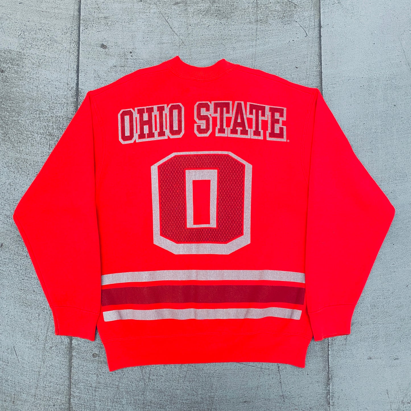 THE Ohio State Buckeyes: 1990's Salem Sportswear All Over Print Sweat (L)