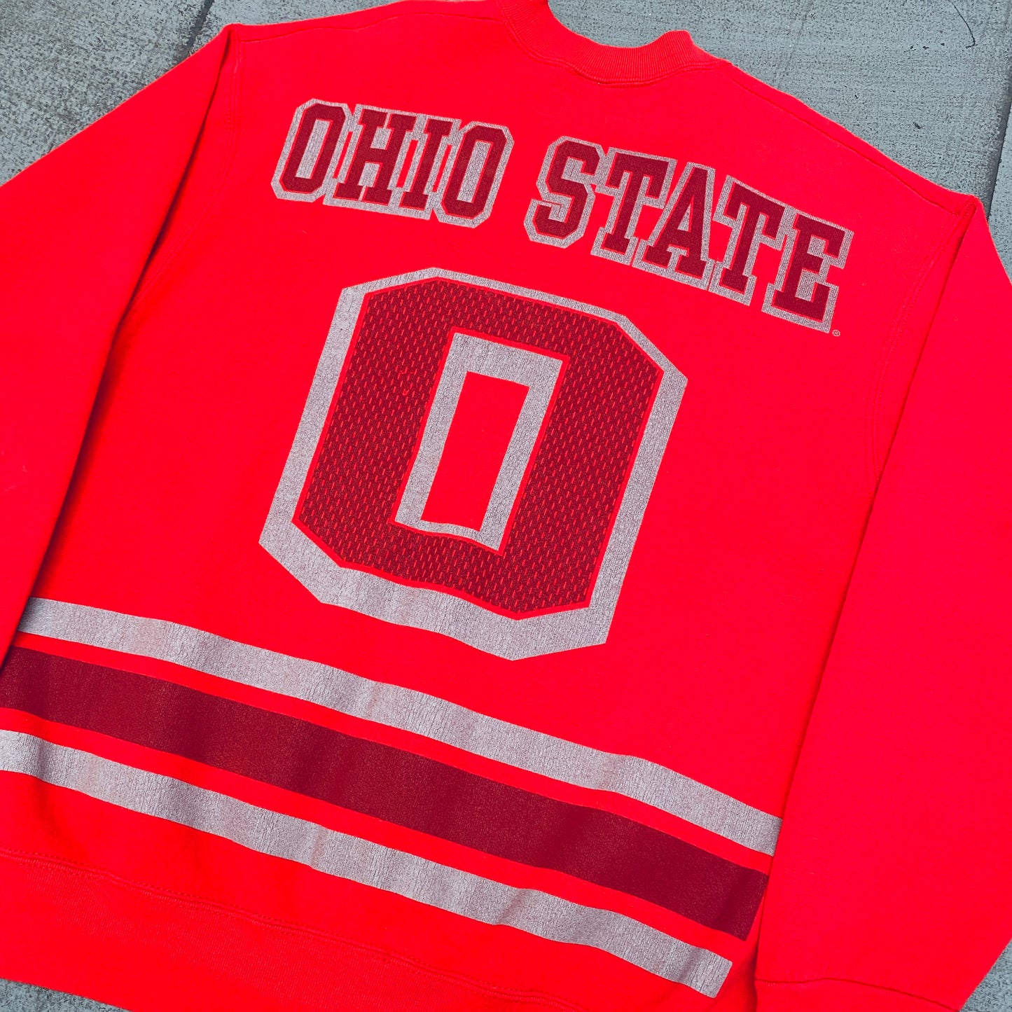 THE Ohio State Buckeyes: 1990's Salem Sportswear All Over Print Sweat (L)