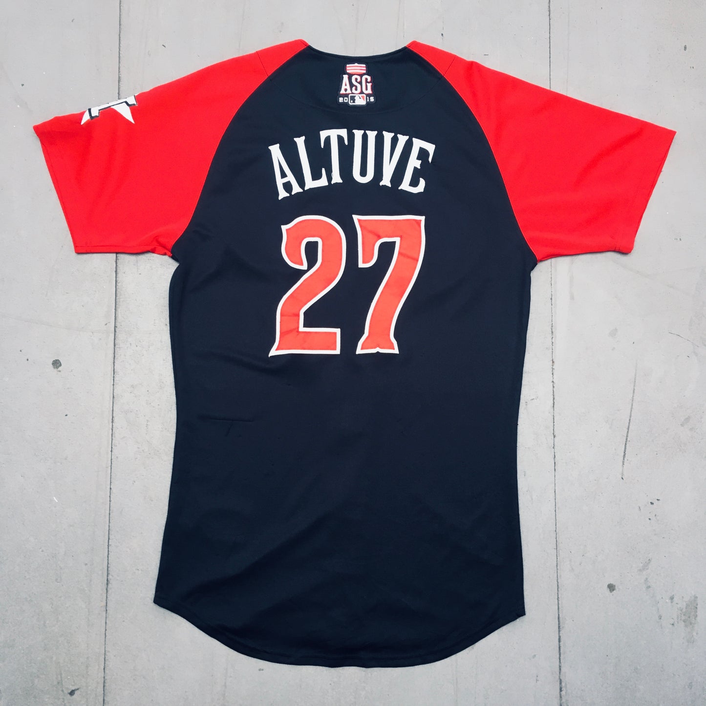 Houston Astros: José Altuve 2015 All-Star Game Batting Practice Black Majestic Stitched Jersey (M)