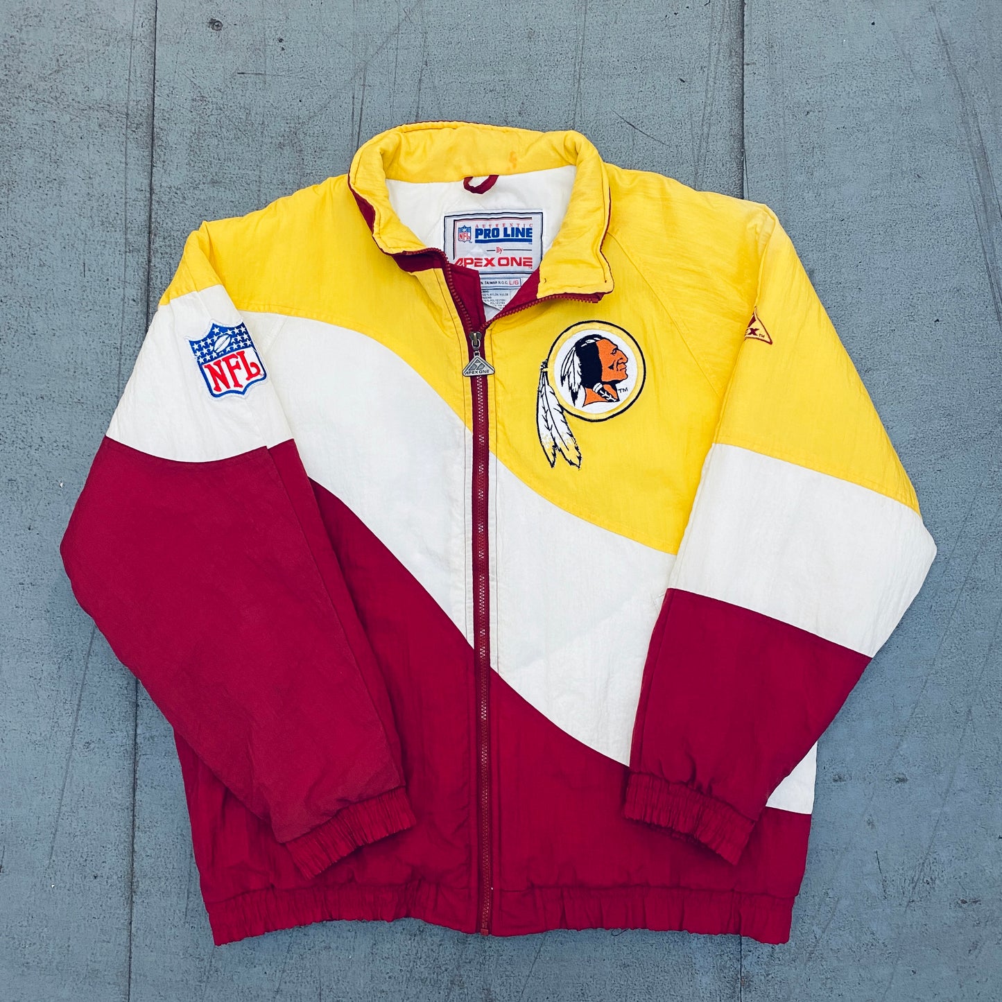 Washington Redskins: 1990's Apex One Wave Fullzip Proline Jacket (L)