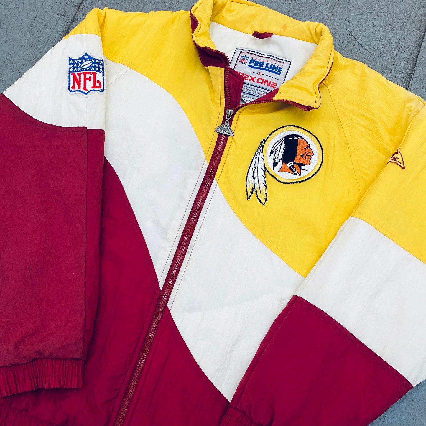 Washington Redskins: 1990's Apex One Wave Fullzip Proline Jacket (L)