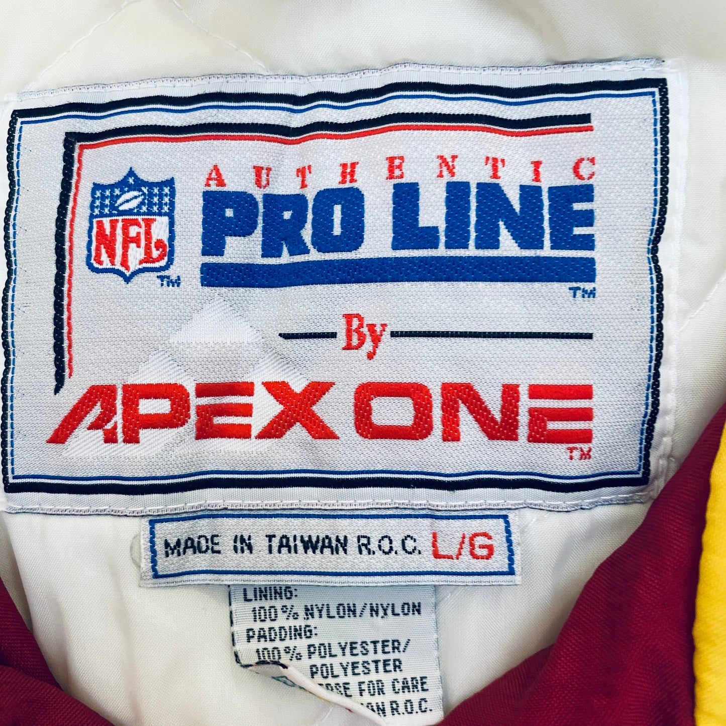 Washington Redskins: 1990's Apex One Wave Fullzip Proline Jacket (L)