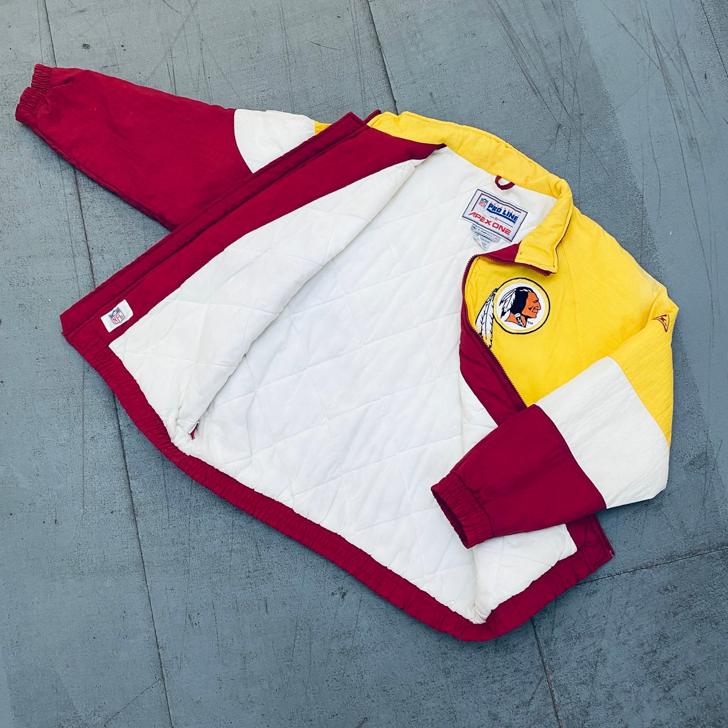 Washington Redskins: 1990's Apex One Wave Fullzip Proline Jacket (L)