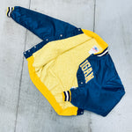 Michigan Wolverines: 1980's Satin Stitched Spellout Starter Bomber Jacket (L)