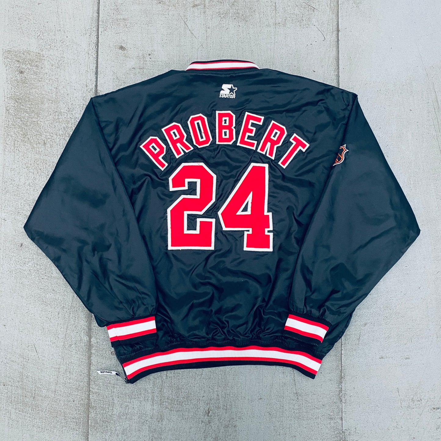 Chicago Blackhawks: 1990's Bob Probert Center Ice Starter Rink Side Jacket (XL)