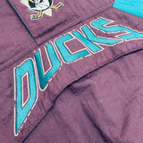Mighty Ducks Of Anaheim: 1990's 1/4 Zip Center Ice Starter Breakaway Jacket (M)