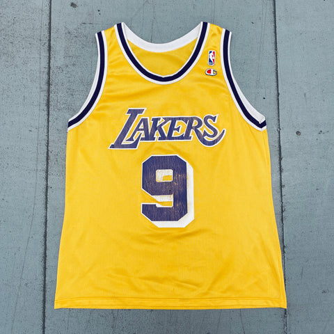 Los Angeles Lakers: Nick Van Exel 1994/95 Yellow Champion Jersey (M)