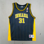 Indiana Pacers: Reggie Miller 1997/98 Navy Champion Jersey (XS/S)