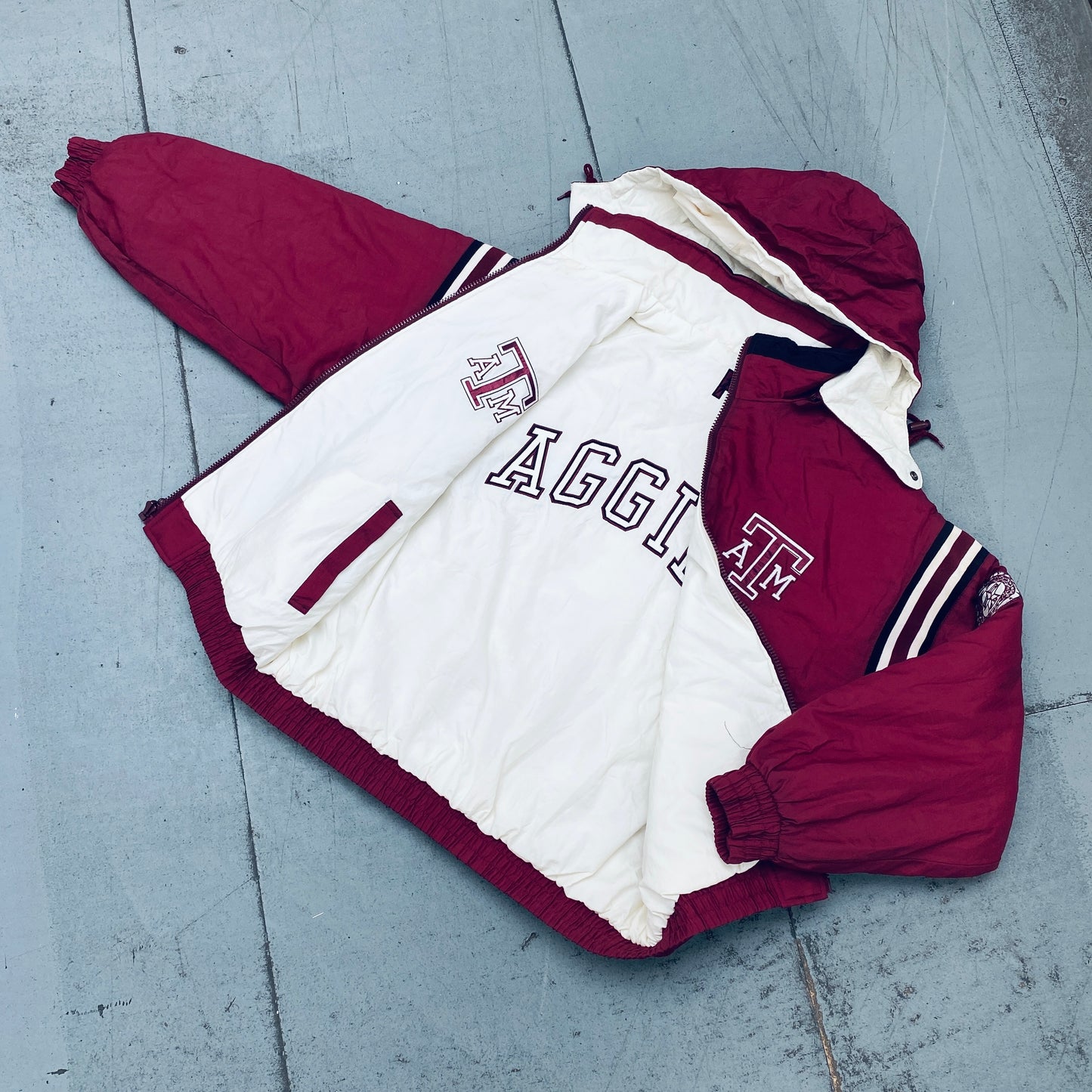 Texas A&M Aggies: 1990's Pro Player Reversible Fullzip Jacket (XL/XXL)