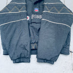 Pittsburgh Steelers: 1990's Blackout 1/4 Zip Proline Starter Breakaway Jacket (L)