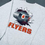 Philadelphia Flyers: 1990's Nutmeg Mills Breakthrough Graphic Spellout Sweat (M)