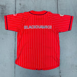 Chicago Blackhawks: 1990's Reverse Spellout Pinstripe Starter Baseball Jersey (L)