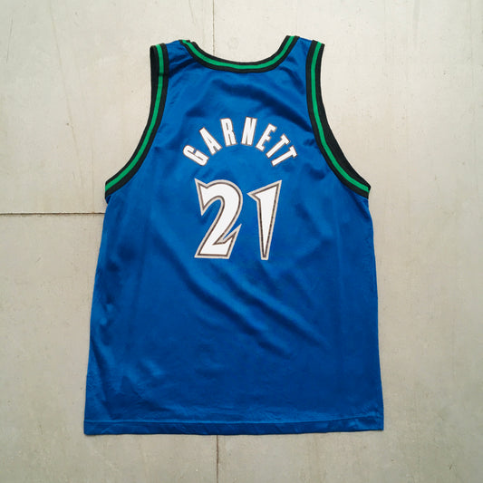 Minnesota Timberwolves: Kevin Garnett 1996/97 Blue Champion Jersey (S)