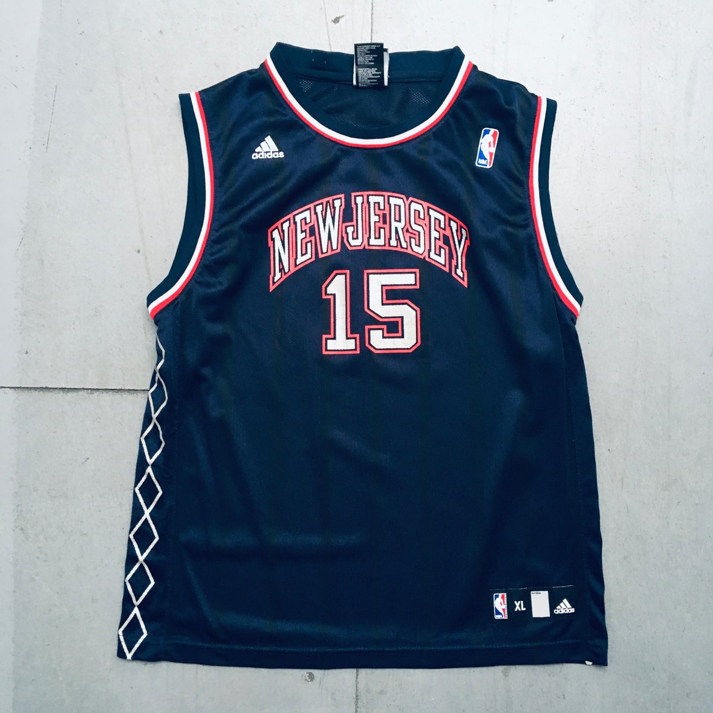 New Jersey Nets: Vince Carter 2006/07 Navy Blue Adidas Jersey (S)