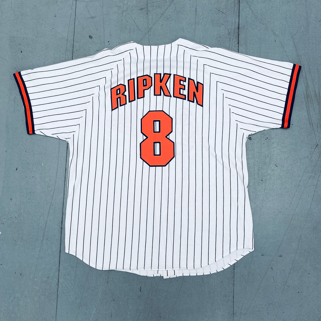 Baltimore Orioles: 1990's Cal Ripken Jr. White Pinstripe Stitched Star –  National Vintage League Ltd.