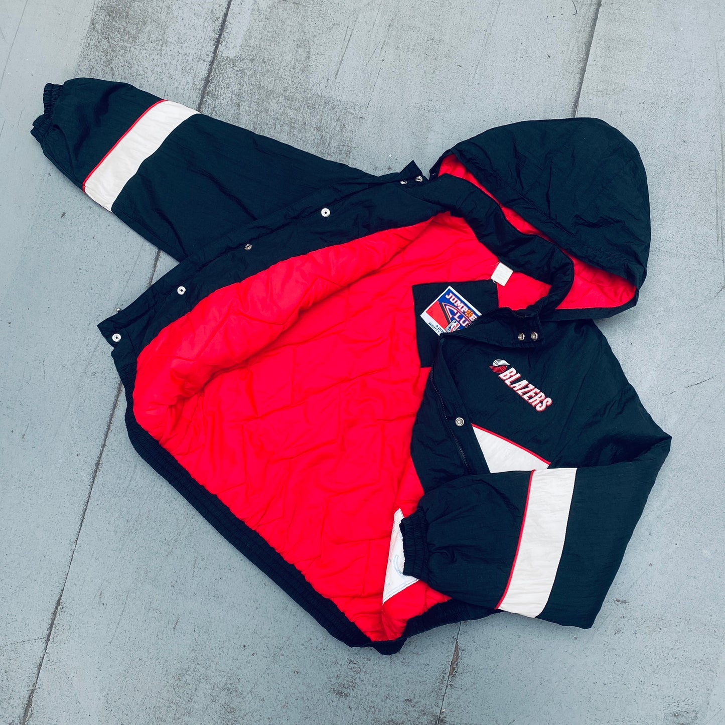 Portland Trail Blazers: 1990's Reverse Spellout Fullzip Jacket (S)