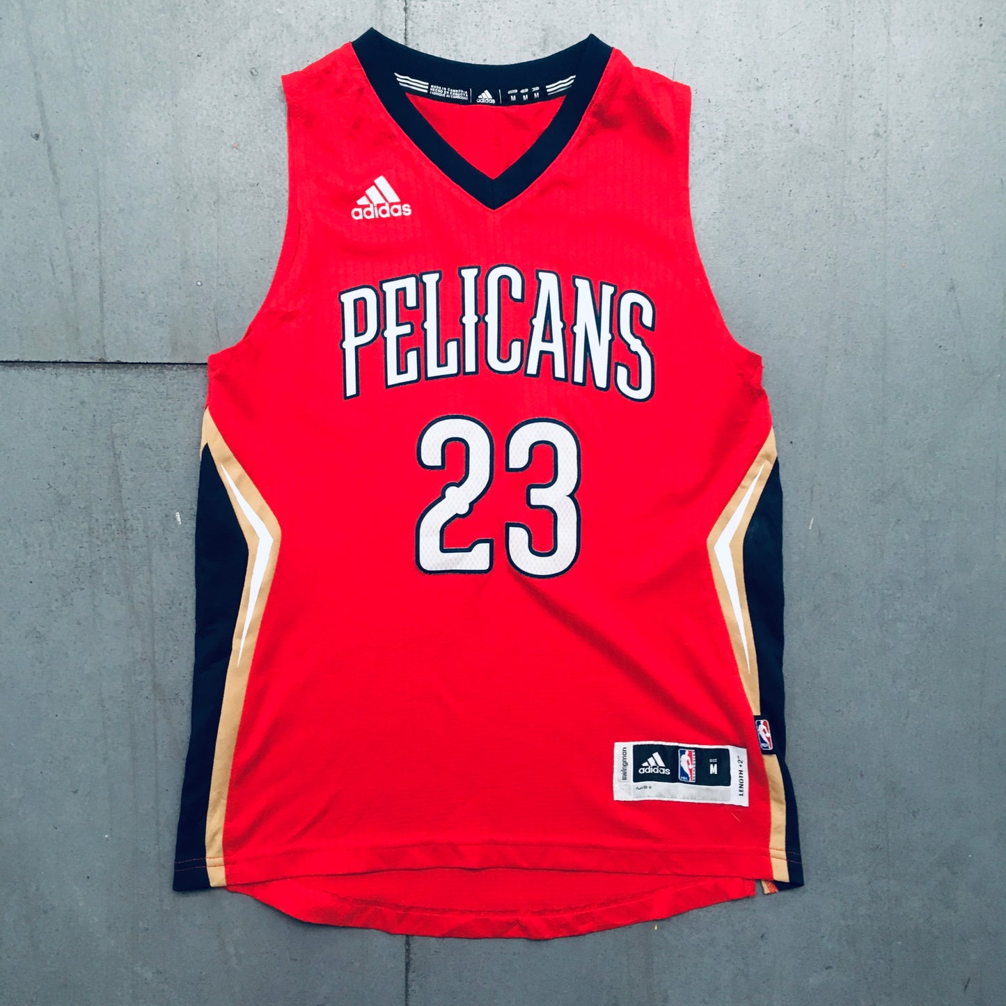 New Orleans Pelicans: Anthony Davis 2013/14 Red Adidas Stitched Jersey (XS)