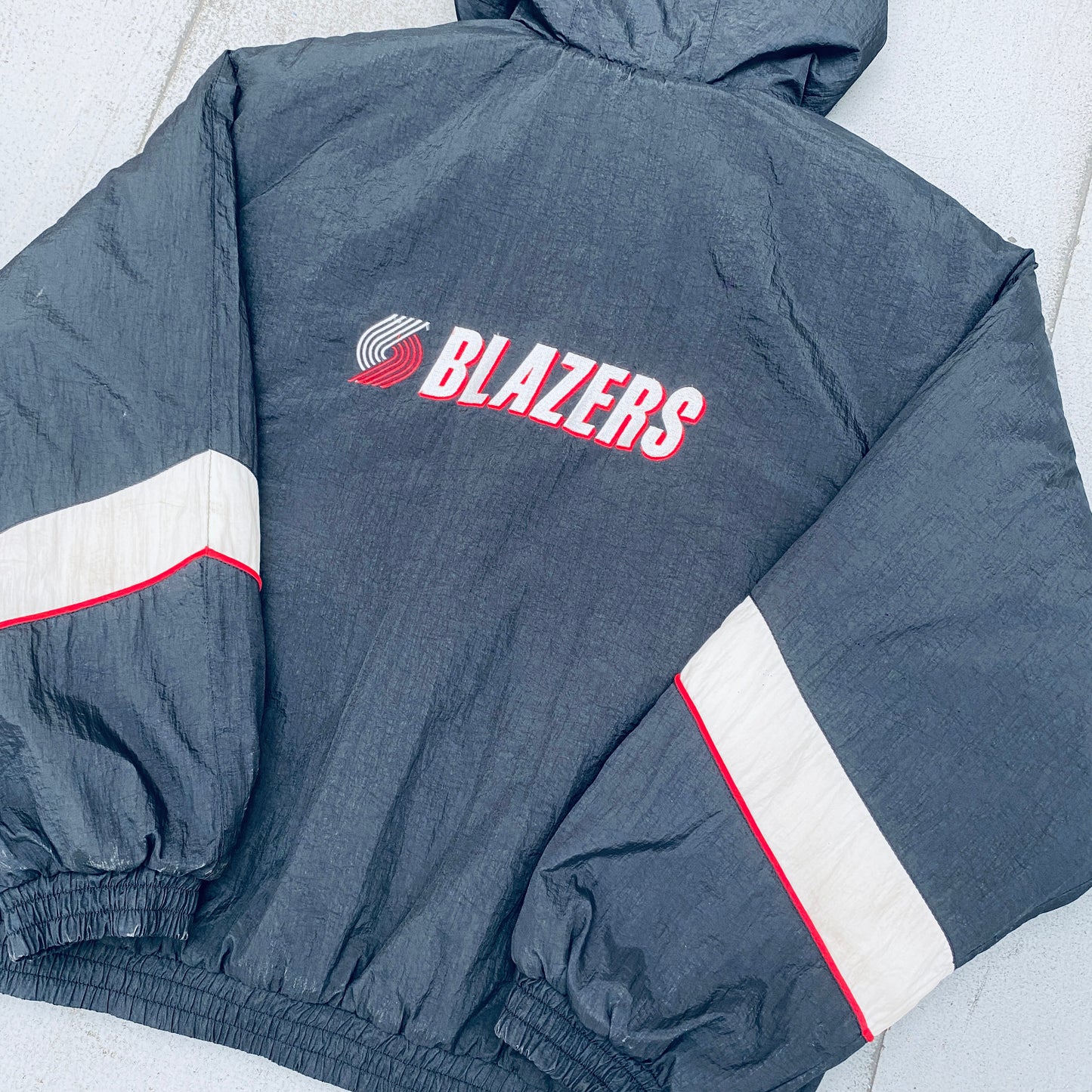 Portland Trail Blazers: 1990's Reverse Spellout Fullzip Jacket (S)