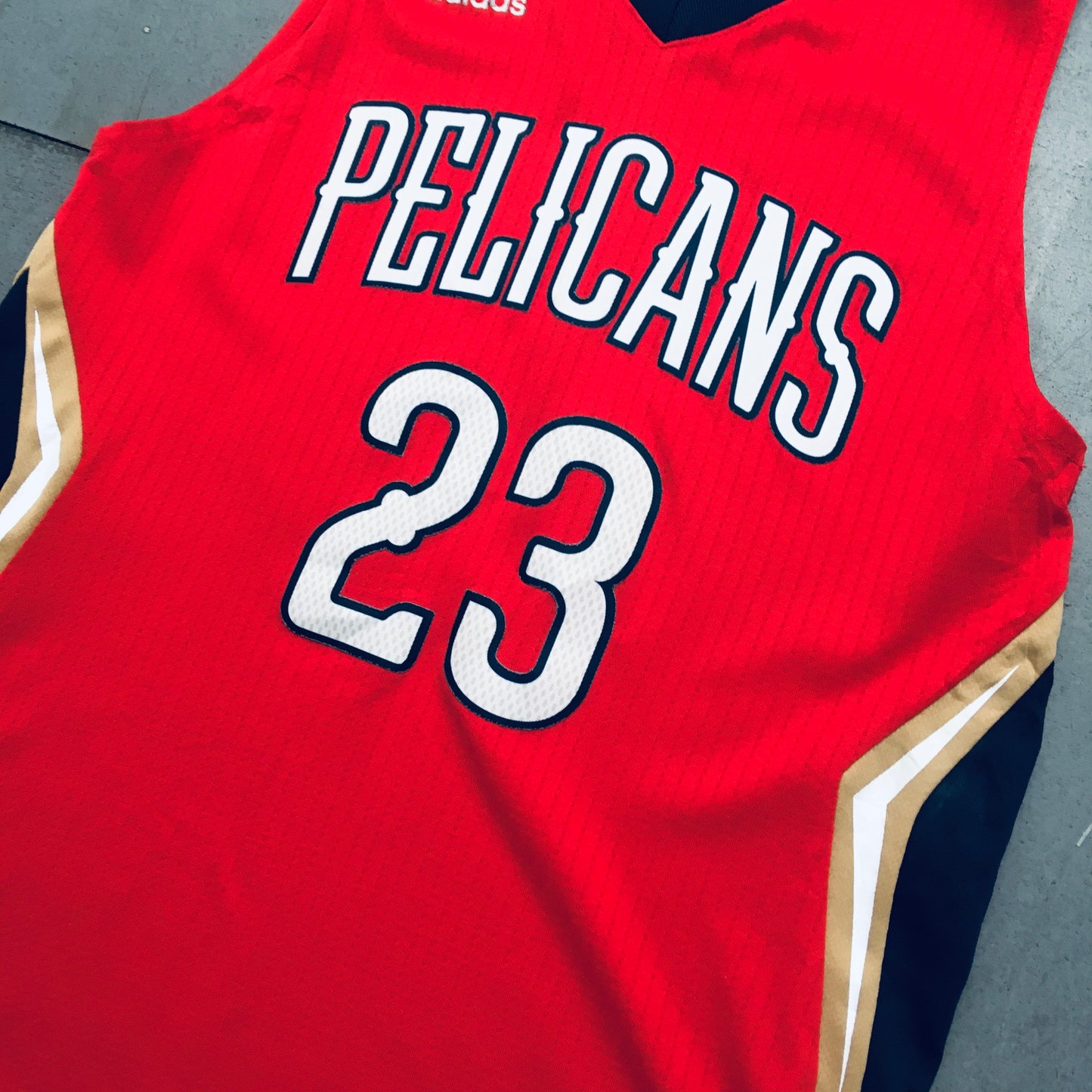 New Orleans Pelicans: Anthony Davis 2013/14 Red Adidas Stitched Jersey (XS)