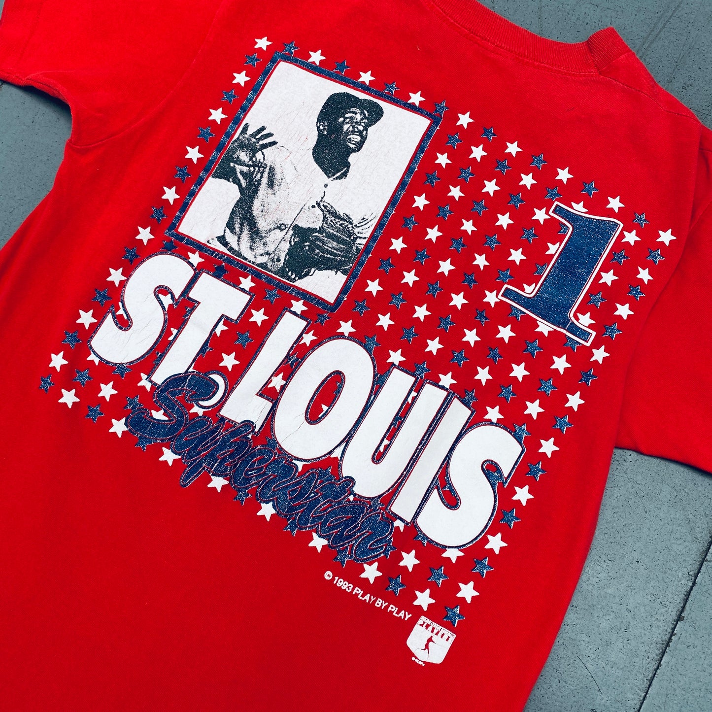 St. Louis Cardinals: 1993 Ozzie Smith All Over Spellout Tee (M)