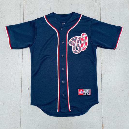 Washington Nationals: 2011 Navy Blue Majestic Jersey (S)