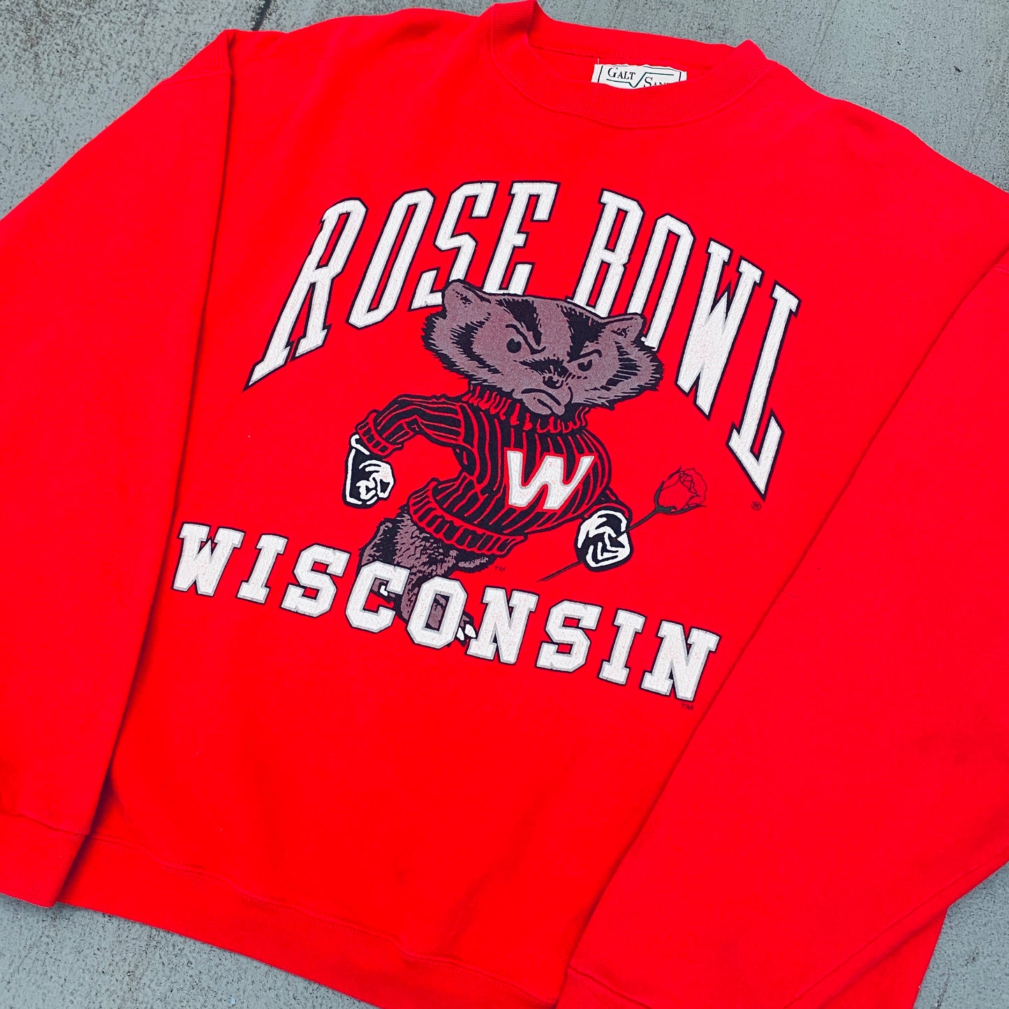 Wisconsin Badgers: 1994 Rose Bowl Graphic Spellout Sweat (XXL)