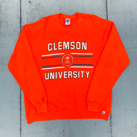 Clemson Tigers: 1990's Russell Athletic University Seal Graphic Sweat (XL)