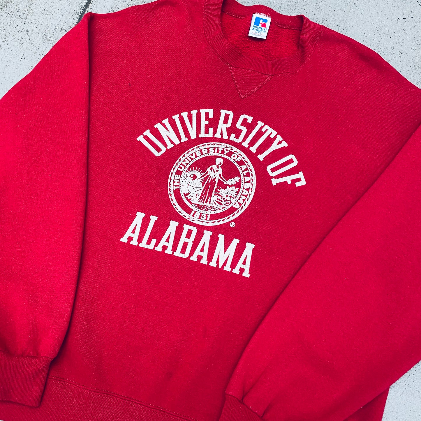 Alabama Crimson Tide: 1990's Russell Athletic University Seal Graphic Sweat (XL)