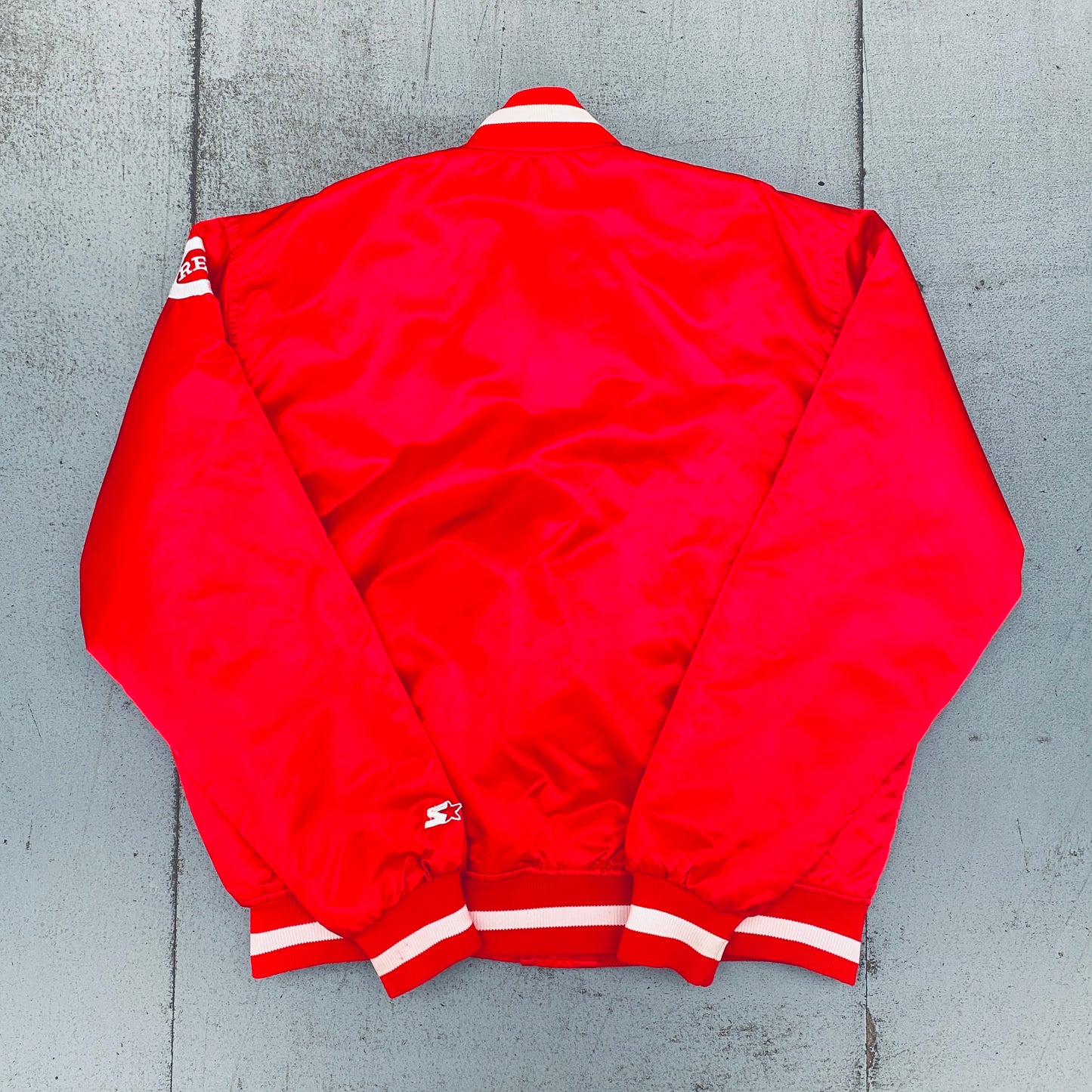 Cincinnati Reds: 1980's Satin Diamond Collection Starter Bomber Jacket (XL)