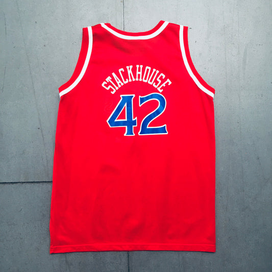 Philadelphia 76ers: Jerry Stackhouse Rookie 1995/96 Red Champion Jersey (S)