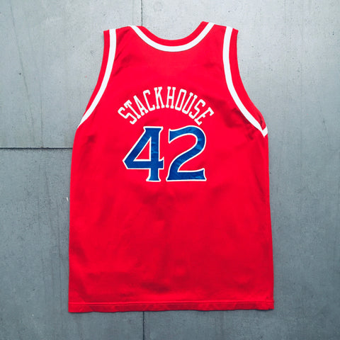 Philadelphia 76ers: Jerry Stackhouse Rookie 1995/96 Red Champion Jersey (XS)