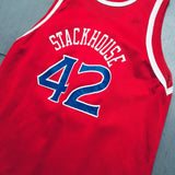 Philadelphia 76ers: Jerry Stackhouse Rookie 1995/96 Red Champion Jersey (XS)