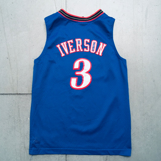 Philadelphia 76ers: Allen Iverson 1997/98 Blue Nike Stitched Jersey (XS)