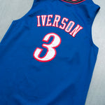 Philadelphia 76ers: Allen Iverson 1997/98 Blue Nike Stitched Jersey (XS)