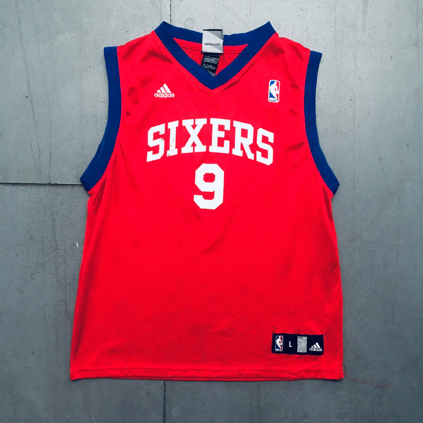 Philadelphia 76ers: Andre Iguodala 2006/07 Red Adidas Jersey (S)