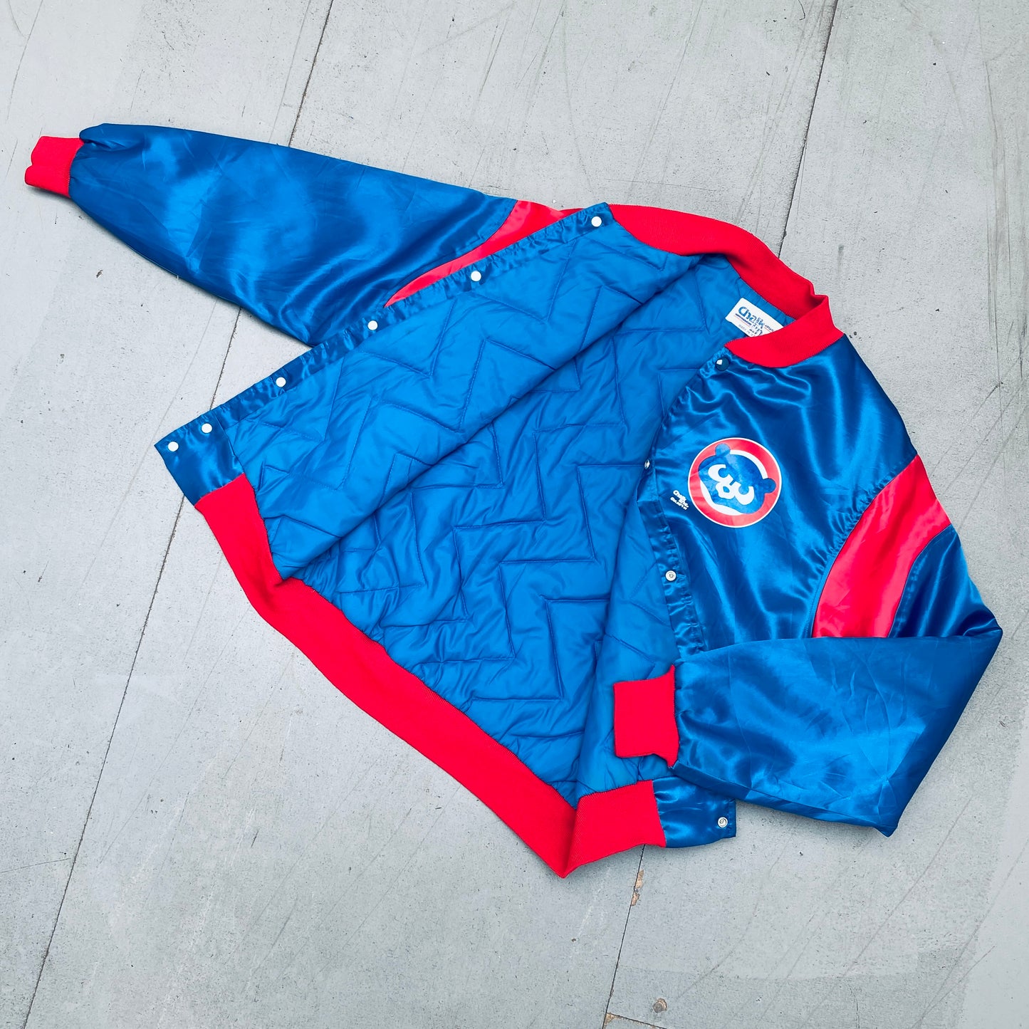 Chicago Cubs: 1992 Chalk Line Satin Bomber Jacket (M)