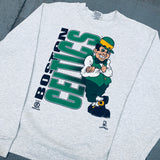 Boston Celtics: 1990's Nutmeg Mills All Over Graphic Sweat (XS/S)