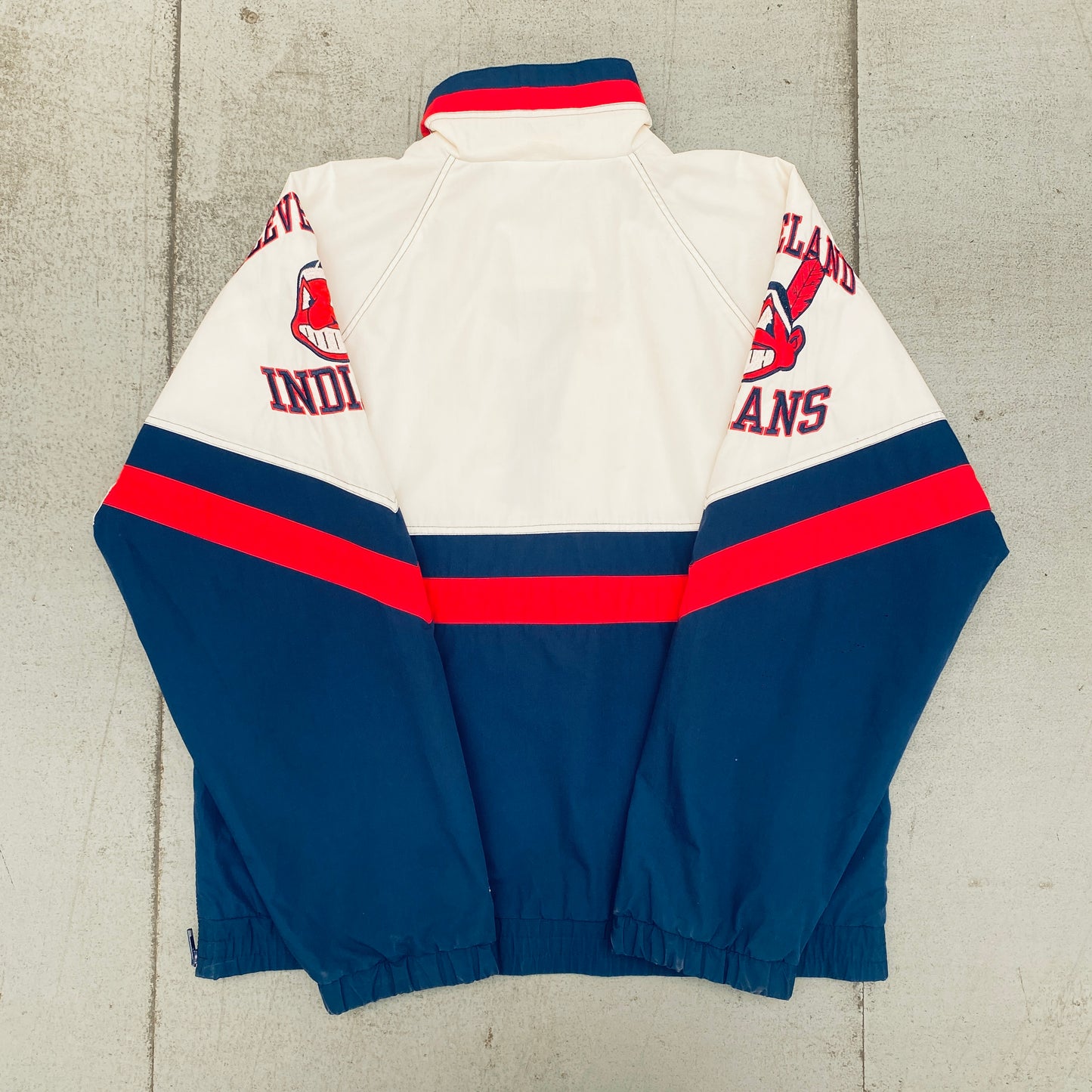 Cleveland Indians: 1990's 1/4 Zip Dugout Starter Jacket (M/L)