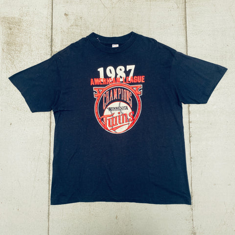 Minnesota Twins: Champion 1987 American League Champions Tee (L)