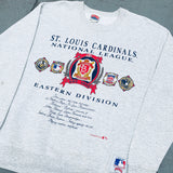 St. Louis Cardinals: 1991 Nutmeg Mills Embroidered Logo Spellout Sweat (M)