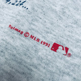 St. Louis Cardinals: 1991 Nutmeg Mills Embroidered Logo Spellout Sweat (M)