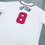 Atlanta Braves: Justin Upton 2013 White Majestic Home Stitched Jersey (XXL)